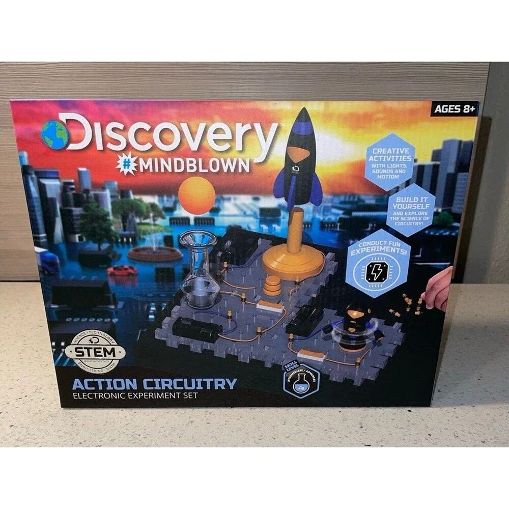 Discovery #MINDBLOWN Action Circuitry Electronic STEM Science Kit 6 Projects